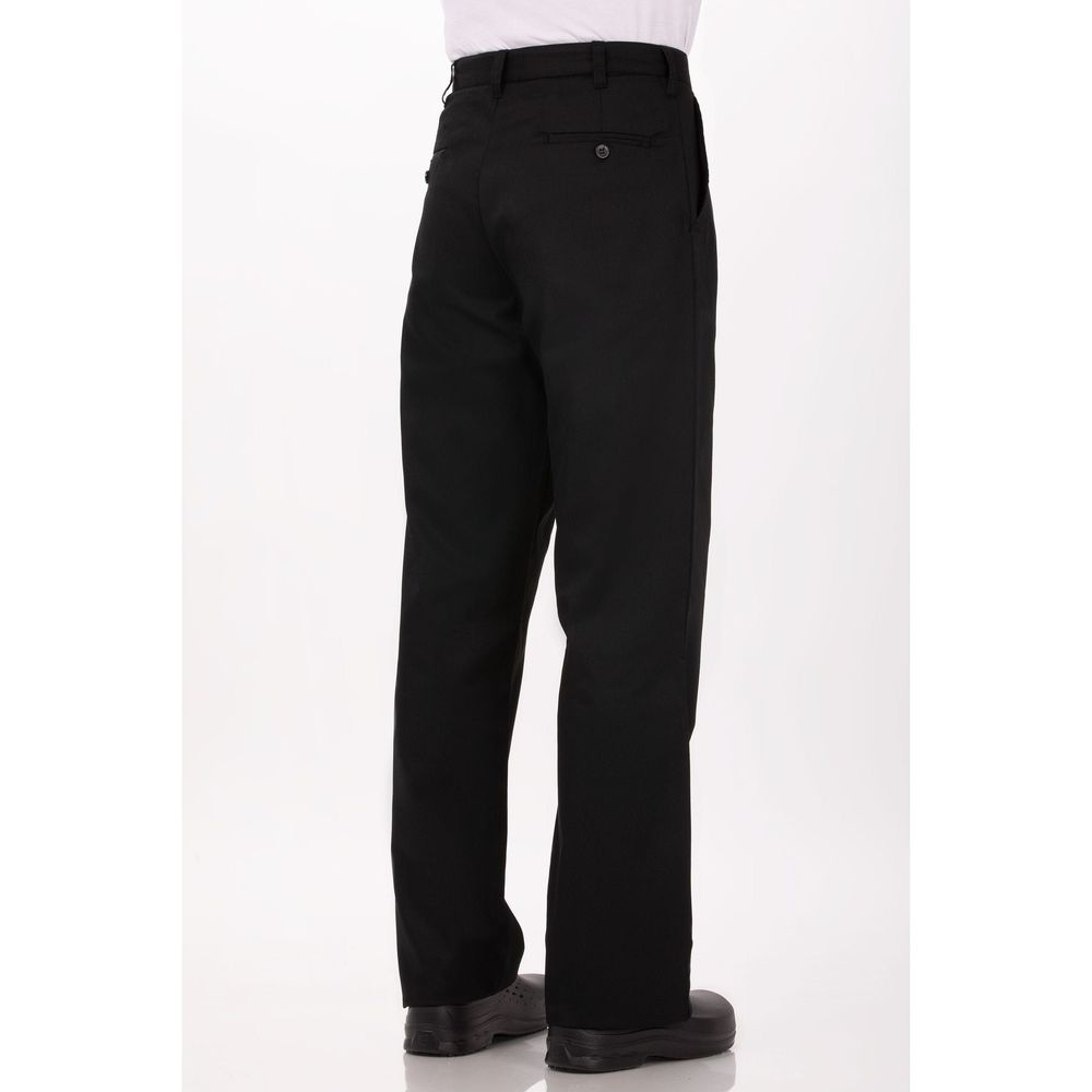 Chef Works Black Classic Fit Basic Chef Pant for Men, 44 inch