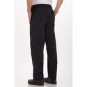 Chef Works Black with White Pinstripe Small Classic Fit Designer Baggy Chef Pant for Unisex