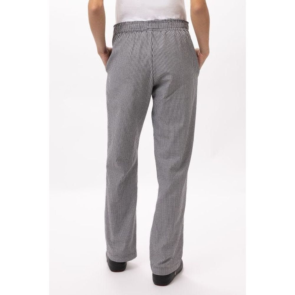 Chef Works Small Check Medium Classic Fit Essential Baggy Chef Pant for Women