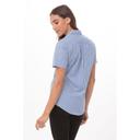 Chef Works Blue Extra Large Modern Gingham Short Sleeve Dress Shirt for Women