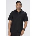 Chef Works Black Small Cody Zip Work Shirt for Men