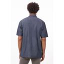 Chef Works Indigo Blue Medium Classic Fit Detroit Short Sleeve Denim Shirt for Unisex