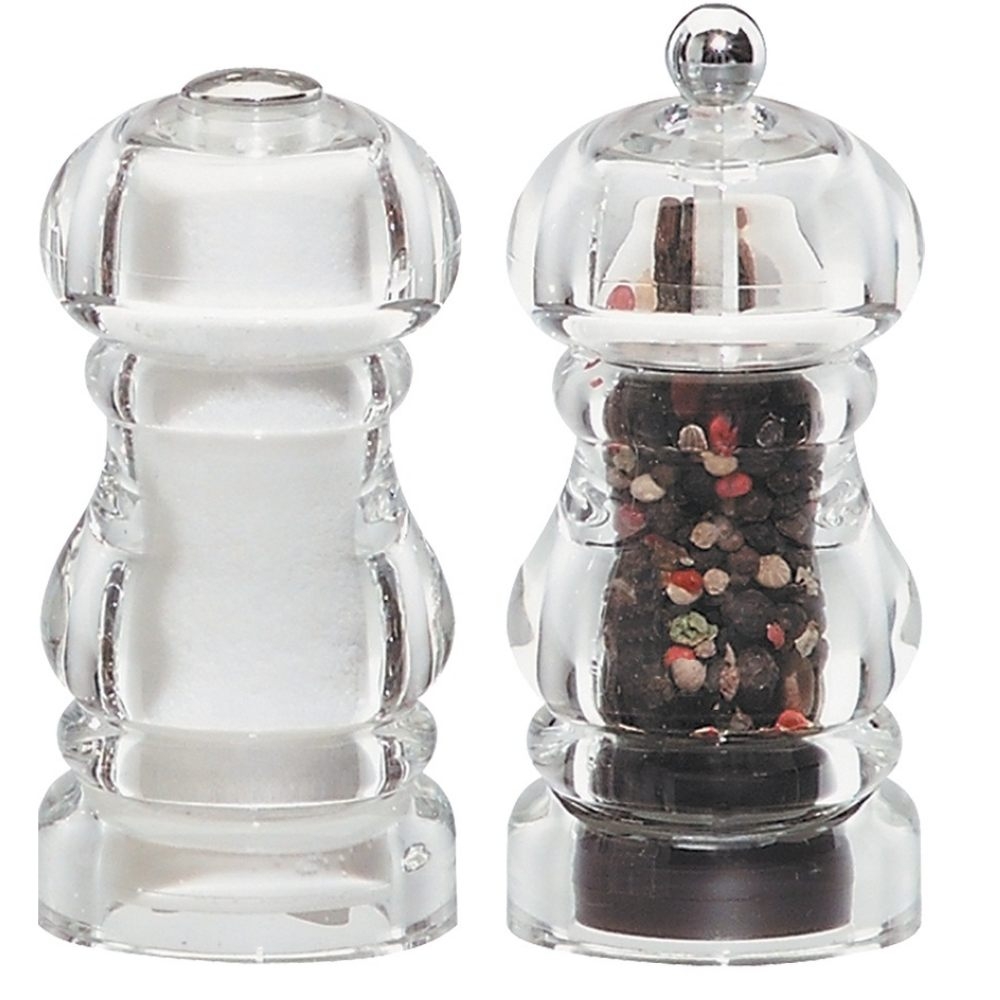 Chef Specialties Laurel Acrylic Pepper Mill And Salt Shaker Set, 5 Inch