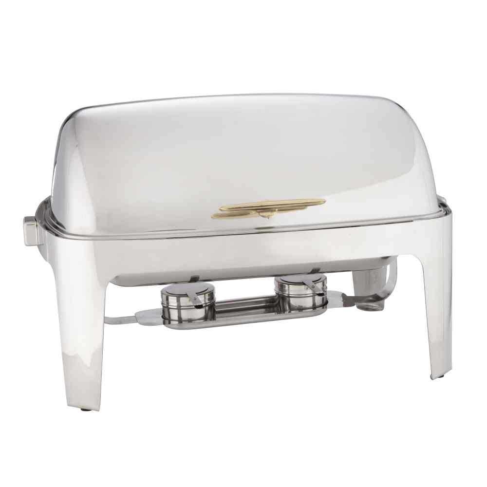 American Metalcraft Adagio Gold Handle Rectangular Chafer.