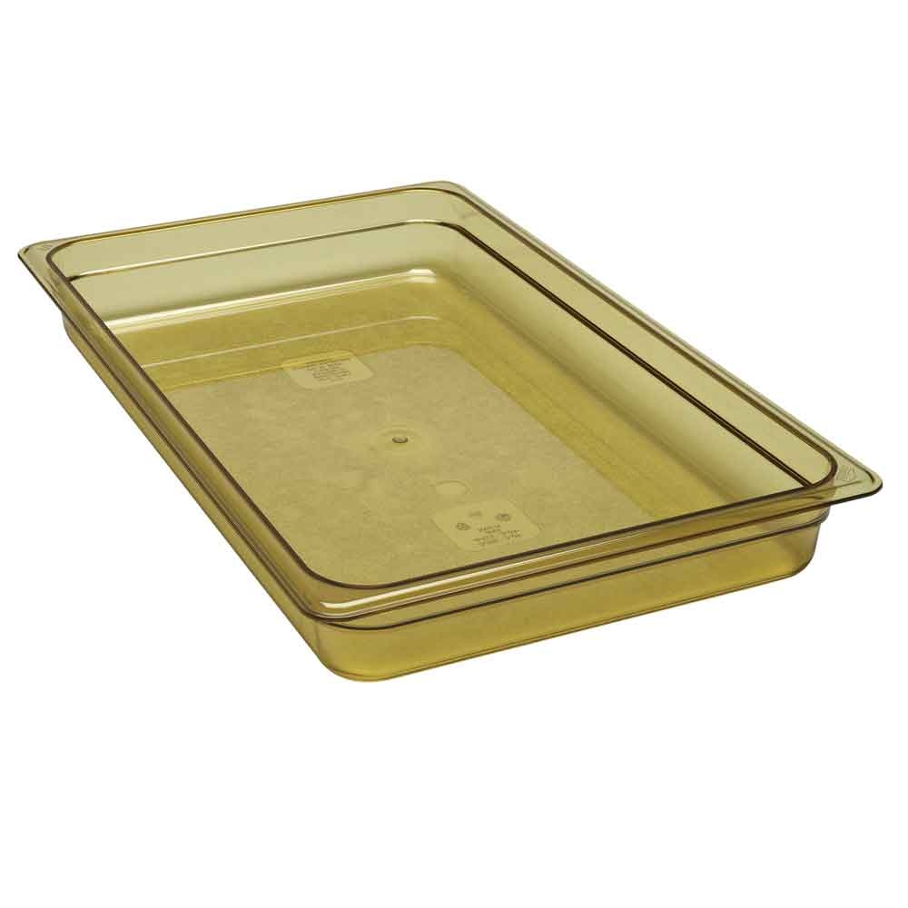 Cambro H-pan Amber 1/1 Gastronorm Polycarbonate High Heat Food Pan, 12 3/4 X 20 7/8 X 2 1/2 Inch -- 6 Per Case