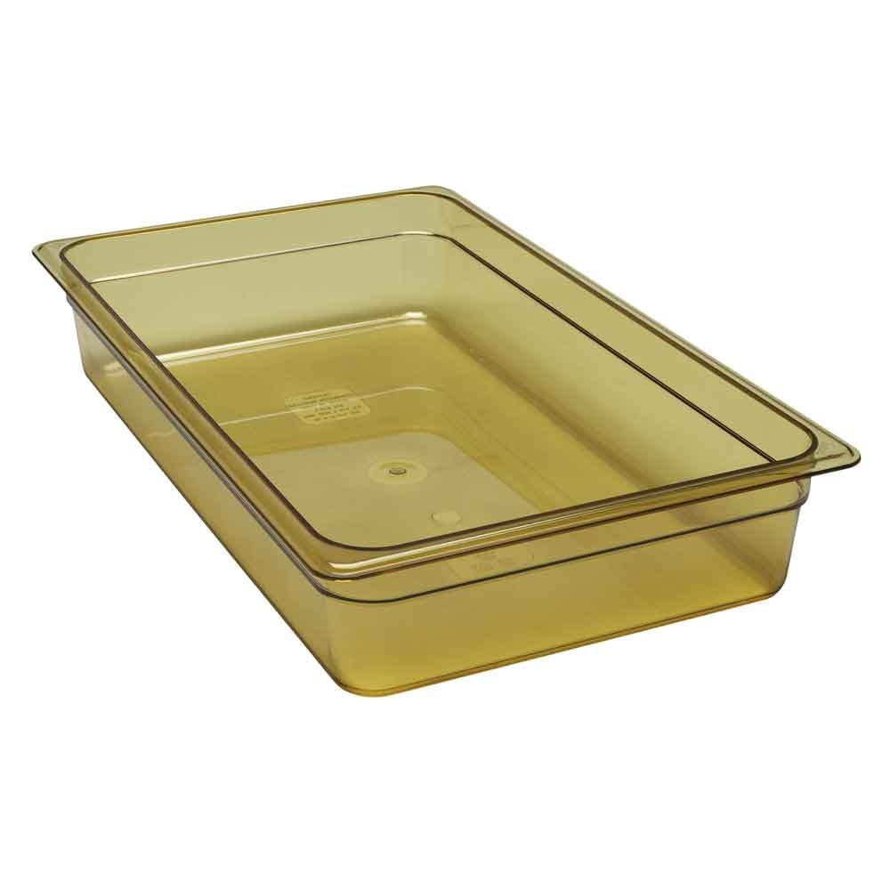 Cambro H-pan Amber Gn 1/1 Full Size 13.7 Quart High Heat Food Pan, 12 3/4 X 20 7/8 X 4 Inch -- 6 Per Case