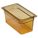 H Pan One Third Size Food Storage Pan, Amber, 6 15/16 x 12 3/4 x 6 inch -- 6 per case