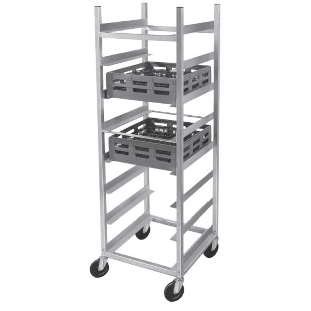 Channel Manufacturing Aluminum 6 inch Spacing Utility Glass Rack Cart, 36 x 24 x 22 inch.