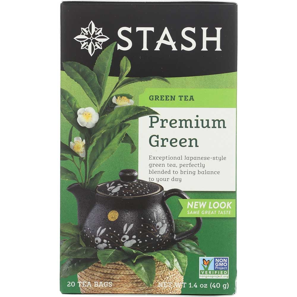 Stash Premium Green Tea - 20 bags per pack -- 6 packs per case.