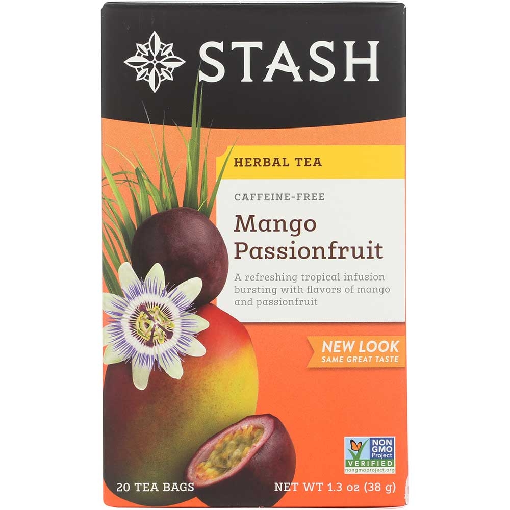 Stash Premium Mango Passionfruit Herbal Tea - 20 bags per pack -- 6 packs per case.