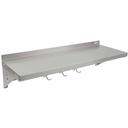 John Boos 18 Gauge Stainless Steel Wall Shelf with Pot Rack, 36 x 12 inch.