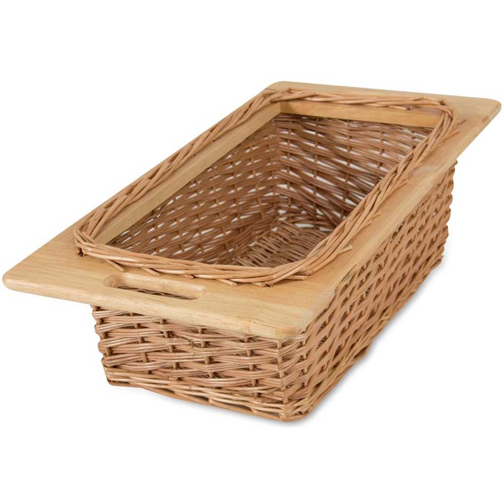 John Boos Narrow Wicker Basket, 22 X 11 X 6 Inch