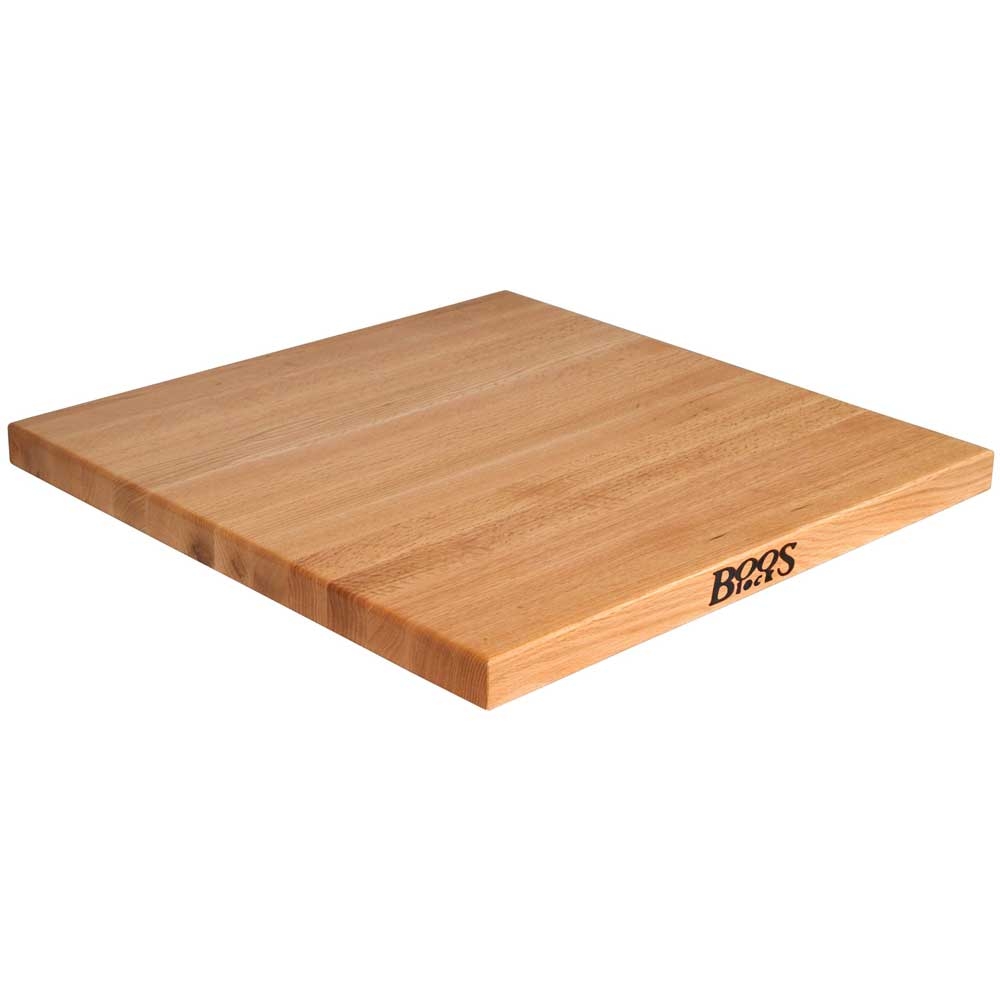 John Boos Tuff Var Finish Square Red Oak Butcher Block Top, 24 x 24 x 1.5 inch.
