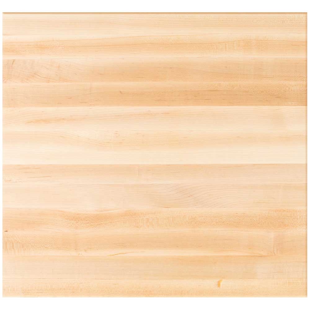 John Boos Tuff Var Finish Square Soft Maple Butcher Block Top, 30 x 30 x 1 1/2 inch.
