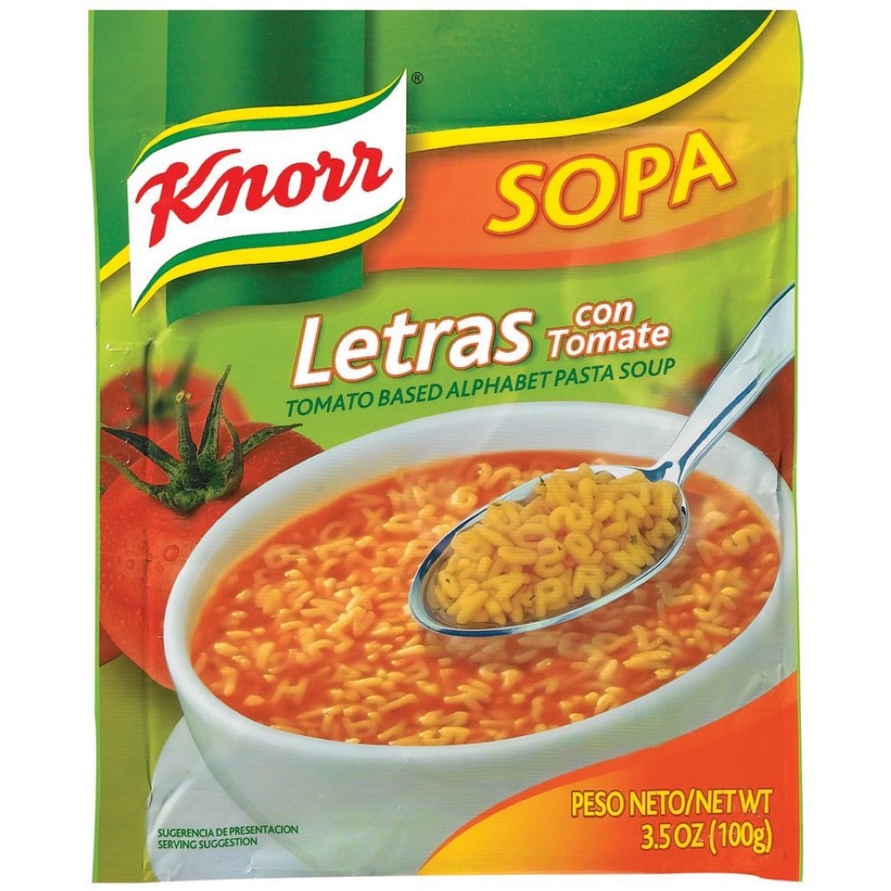 Knorr Tomato Based Alphabet Pasta Soup, 3.5 Ounce -- 12 per case.
