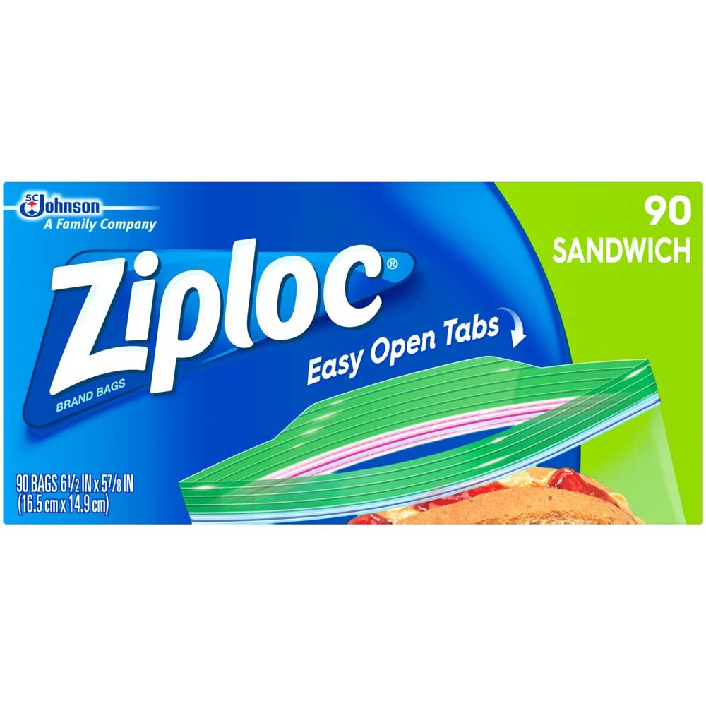 Ziploc Back To School Sandwich Bag, 90 count per pack -- 48 per case.