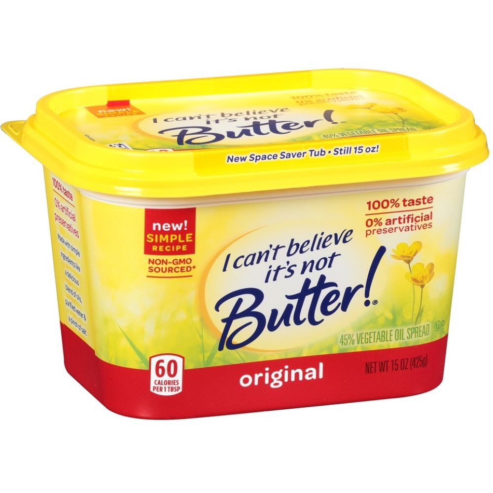 I Cant Believe Its Not Butter Original Yellow Spread, 15 Ounce -- 12 per case.