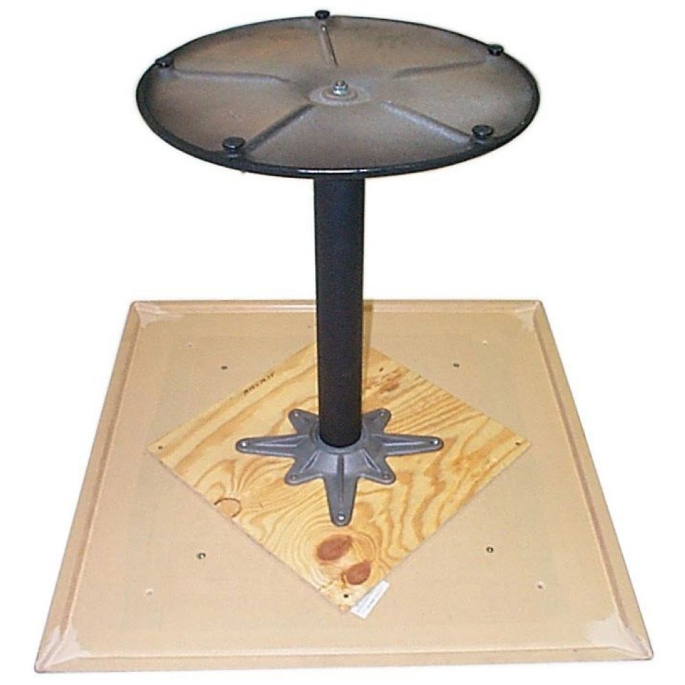 Grosfillex Natural Wood Square Mounting Plate Only, 20 x 20 inch.