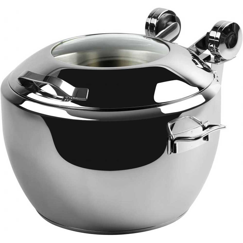 Smart W Soup Urn with Glass Lid, 17.5 x 20 x 11.875 inch.