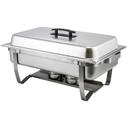 Winco Stainless Steel Full Size Folding Stand Chafer, 8 Quart.