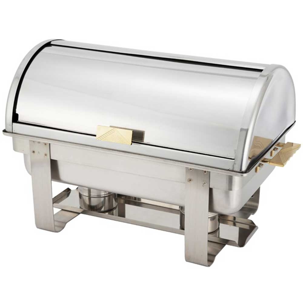 Winco Dallas Stainless Steel Full Size Heavyweight Chafer , 8 Quart.