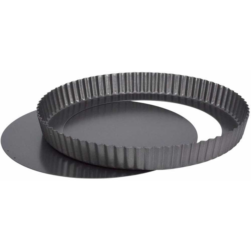 Winco Carbon Steel Non Stick Quiche Pan, 12 inch Dia x 1 3/8 inch Height -- 6 per case.