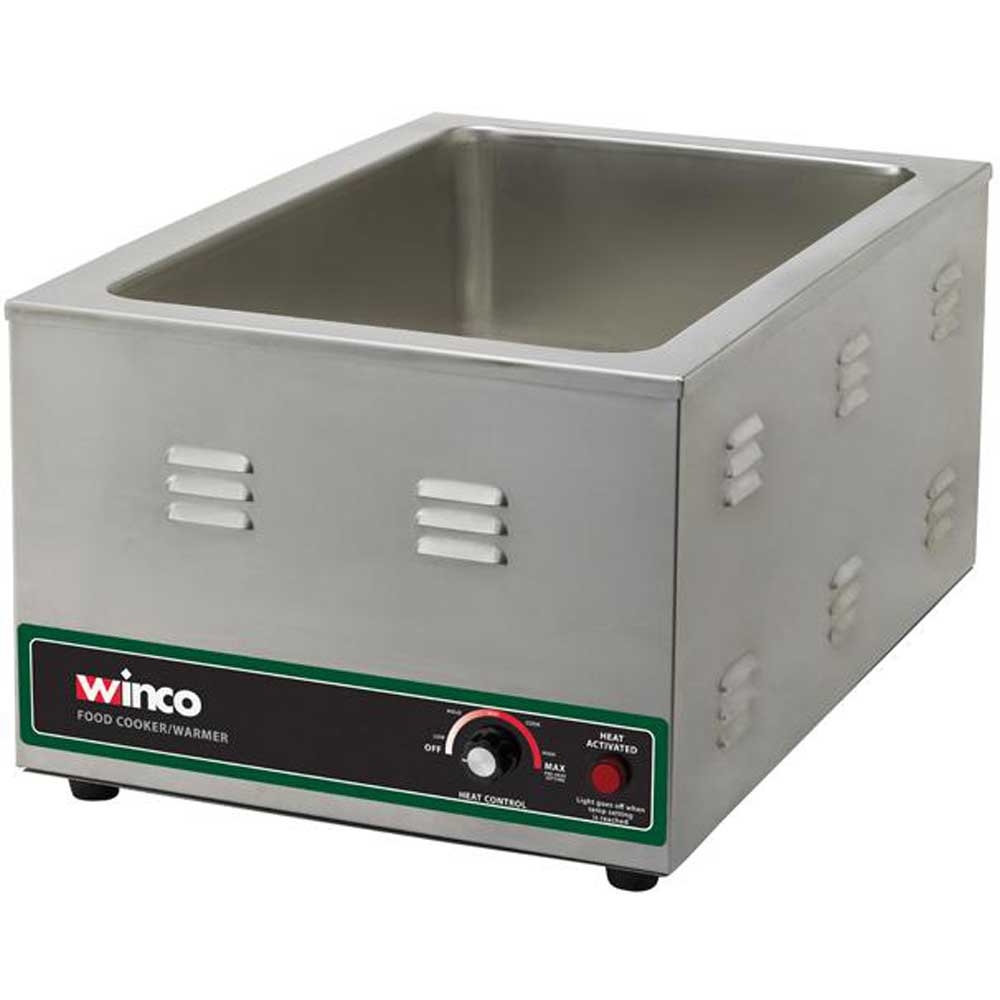 Winco Electric Rectangular Food Warmer/Cooker, 22 1/2 x 14 5/8 x 10 5/8 inch.