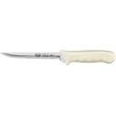 Winco Stal Wavy Edge Utility Knife with White Polypropylene Handle, 6 inch -- 6 per case.