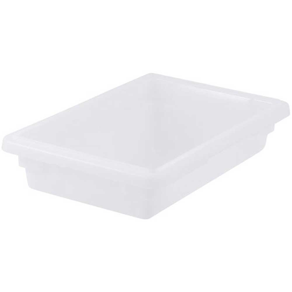 Winco Polypropylene White Half Size Food Storage Box, 12 x 18 x 3 inch -- 6 per case.