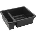 Winco Black Divided Bus Box, 21 x 16 3/4 x 6 1/2 inch -- 6 per case.