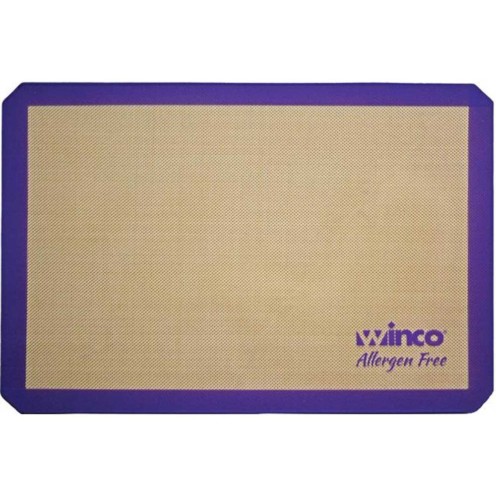 Winco Two Third Size Purple Silicone Baking Mat, 14 7/16 x 20 1/2 inch -- 10 per case.