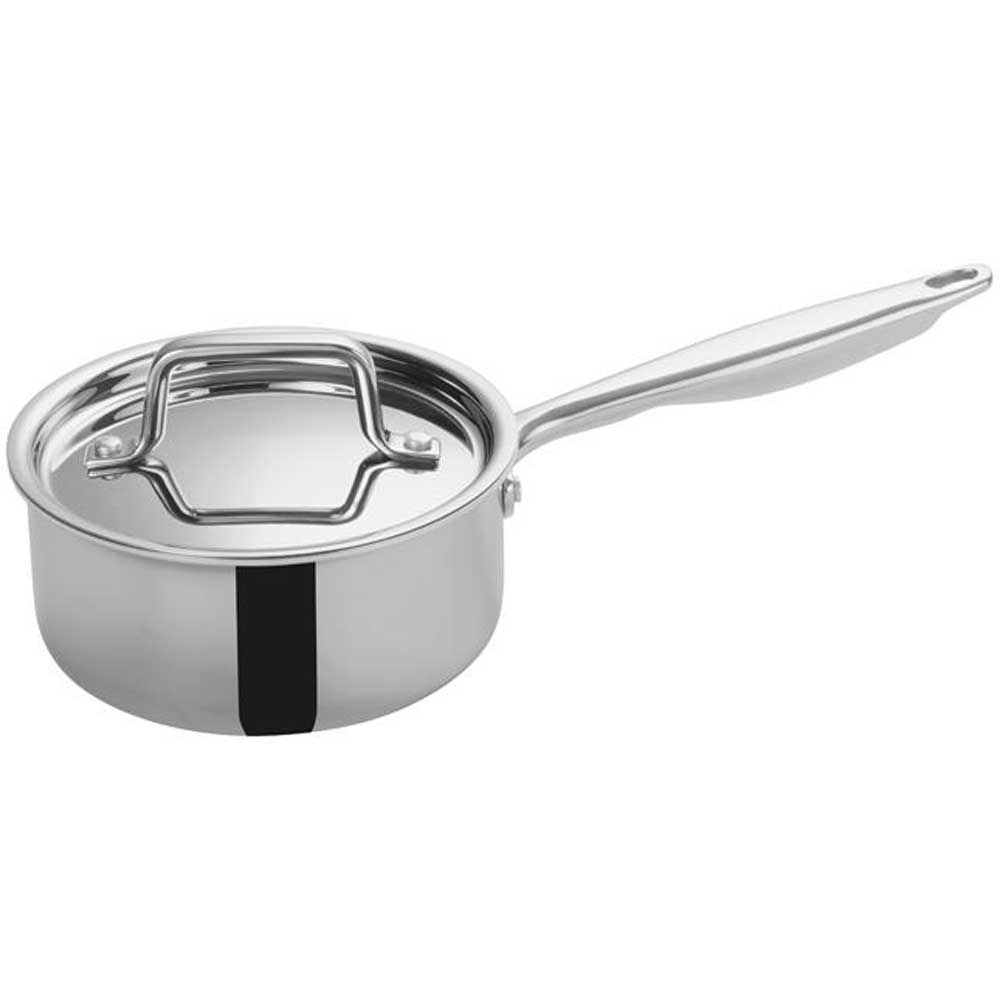 Winco Tri Gen Triply Stainless Steel Sauce Pan with Cover, 1.5 Quart -- 6 per case.