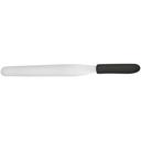 Winco Black Polypropylene Handle Bakery Spatula, 10 x 1 3/8 inch Blade -- 12 per case.