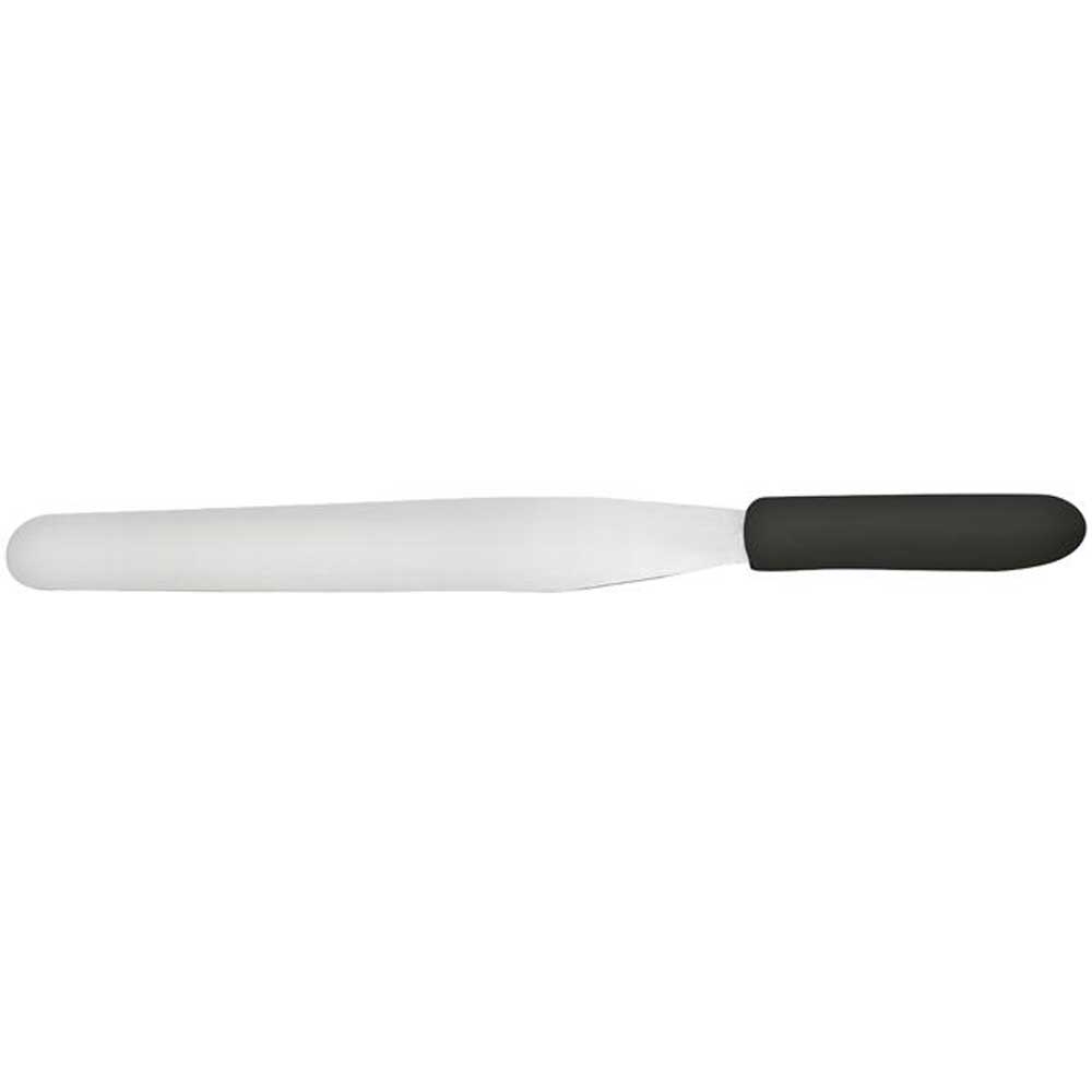 Winco Black Polypropylene Handle Bakery Spatula, 10 x 1 3/8 inch Blade -- 12 per case.