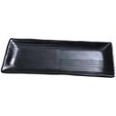 Yanco Asian Style Melamine Rectangle Black Pearl Plate, 12 x 5 1/2 inch -- 24 per case.