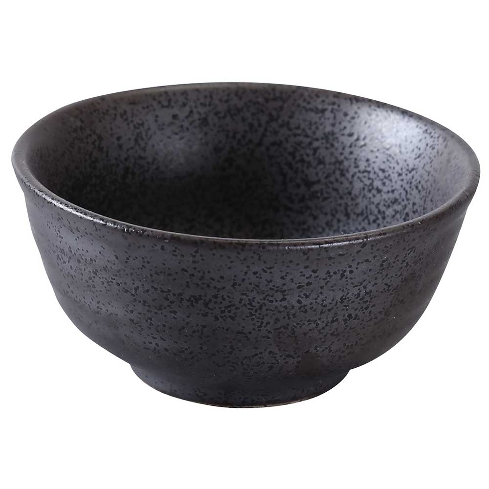 Yanco Diamond Black Speckled Porcelain Round Rice Bowl, 10 Ounce Capacity -- 36 per case.