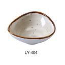 Yanco Lyon Color Glazed Porcelain Triangular Sauce Bowl, 5 Ounce Capacity -- 36 per case.