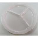 Yanco Milestone Melamine Ivory Round 3 Compartment Plate, 10 1/4 inch Diameter -- 24 per case.