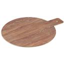 Yanco WD-112 Round Wooden Tray with Handle, 11.75 inch Diameter, Melamine, White -- 12 per case.