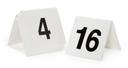 GET Enterprises inc Polypropylene White Table Tent - Numbers 26 to 50 -- 3 per case.