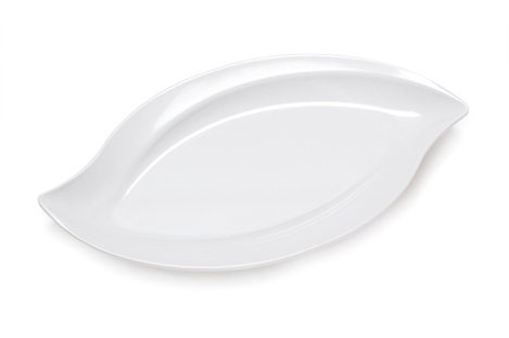 GET Enterprises inc San Michele Melamine White Platter, 20 x 12 inch -- 3 per case