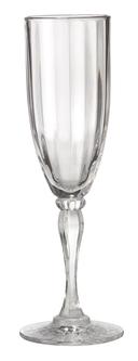 GET Enterprises Inc Styrene Acrylonitrile Stemware Clear Fluted Champagne Glass, 6 Ounce -- 24 per case.