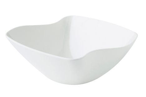 GET Enterprises inc San Michele Melamine White Square Flare Bowl, 4.3 Quart -- 6 per case