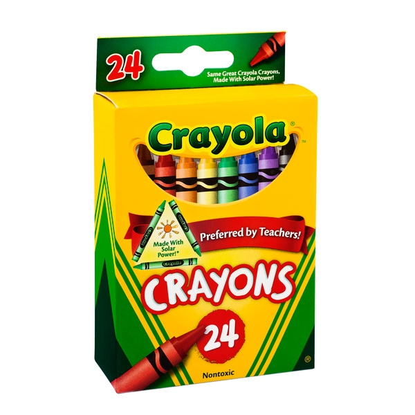 Crayola Crayons Prepacked Clipstrip - 24 per pack -- 12 packs per case.