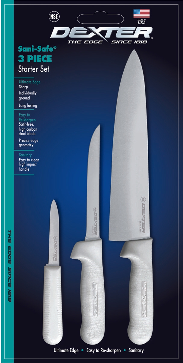 Dexter Russell Sani-safe 3-piece Starter Kit Knife Set