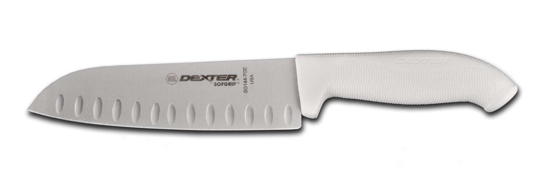 Dexter Russell SofGrip Duo Edge Santoku Chef Knife, 7 inch.