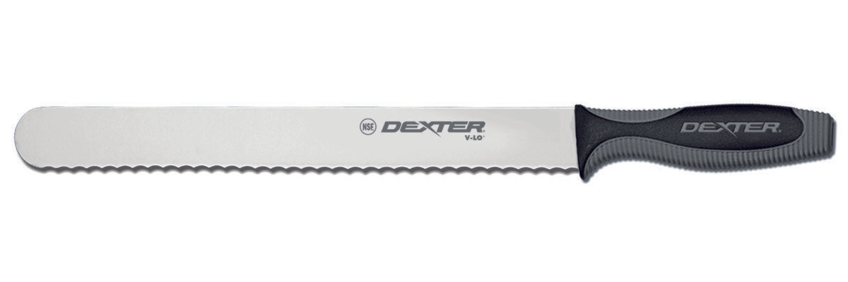 Dexter Russell V-lo Scalloped Roast Slicer, 12 inch.