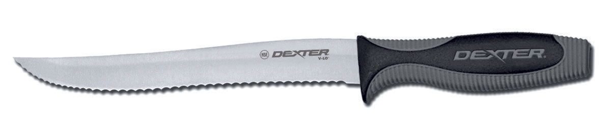 Dexter Russell V Lo Scalloped Utility Slicer Knife, 8 inch.
