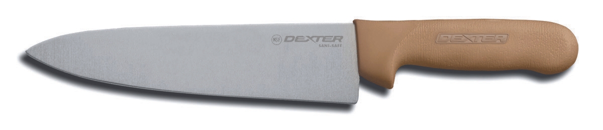 Dexter Russell Sani-Safe Tan Handle Cooks Knife, 10 inch.