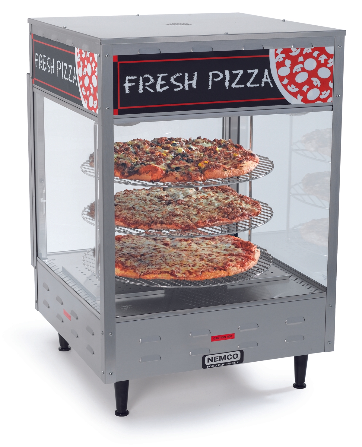 Nemco Pizza Merchandisers Rotating, 3-tier Case With 18 Inch Racks